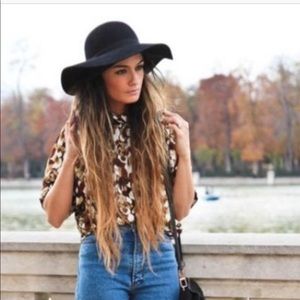 Black Floppy Fall Hat NWOT